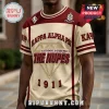 Cream and maroon Kappa Alpha Psi jersey style t-shirt with diamond graphic and text THE NUPES 1911!