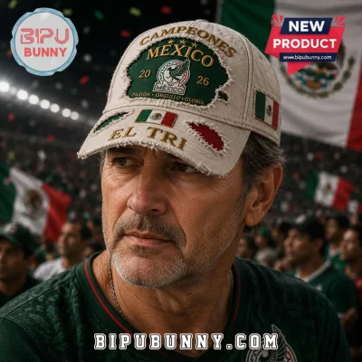 Premium Mexico Football Team 2026 World Cup Distressed Cap