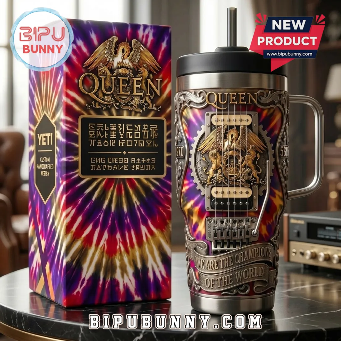 Queen Band We Are The Champions Stainless Steel Handle Tumbler Queen Band We Are The Champions Stainless Steel Handle Tumbler