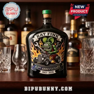 Rat Fink 63rd Anniversary 1963-2026 Retro Hot Rod Whiskey Decanter