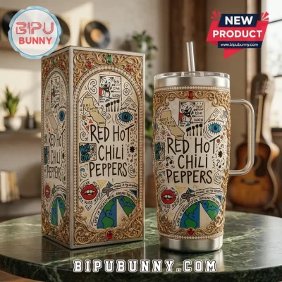Red Hot Chili Peppers Rock Band 40oz Tumbler with Handle