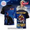 Blue Rod Stewart graphic tee with gold glitter text Rod Stewart and Da Ya Think Im Sexy plus concert photos!