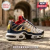 Navy blue white gold red sneakers with André Rieu graphic on heel and signature on toe! Air Max Plus style trainers!