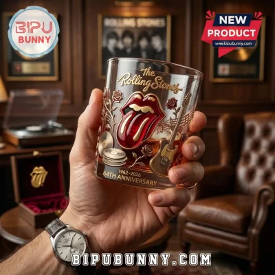 Rolling Stones 64th Anniversary Commemorative Whiskey Glass