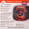Vibrant rainbow tie-dye t-shirt with retro Rolling Stones text and iconic red lips tongue logo design!