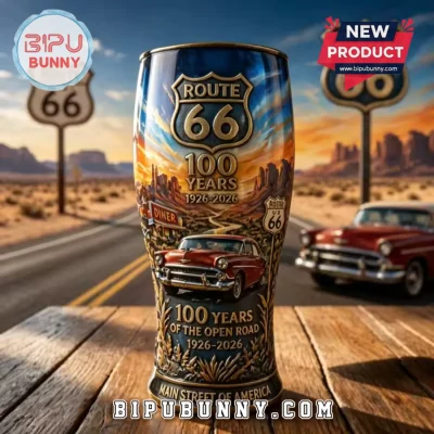 Route 66 100 Years Commemorative Beer Glass