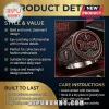 Silver and red ornate Rush band tribute ring with