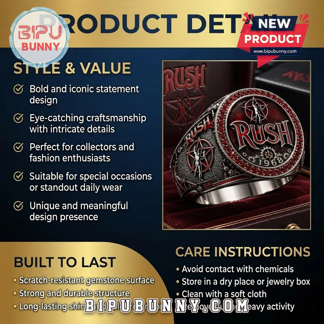 Rush 1968 Anniversary Limited Edition Ring Rush 1968 Anniversary Limited Edition Ring