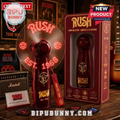 Rush 2112 Edition LED Display Rechargeable Portable Hand Fan