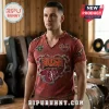 Red distressed vintage Rush band V-neck tee! Iconic