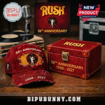 Rush Band 59th Anniversary Distressed Baseball Cap