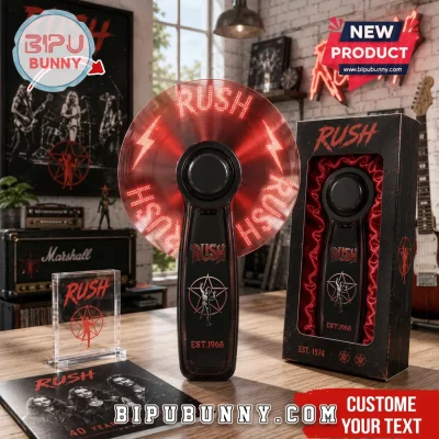 Rush Rock Band Custom LED Hand Fan