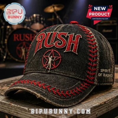 Rush Starman Spirit of Radio Distressed Red Stitch Baseball Cap