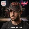 Distressed black baseball cap with red embroidered RUSH logo and Starman icon and Spirit of Radio text!