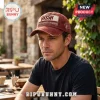 Distressed maroon baseball cap with white Rush The Spirit of Radio patch and side starman logo!