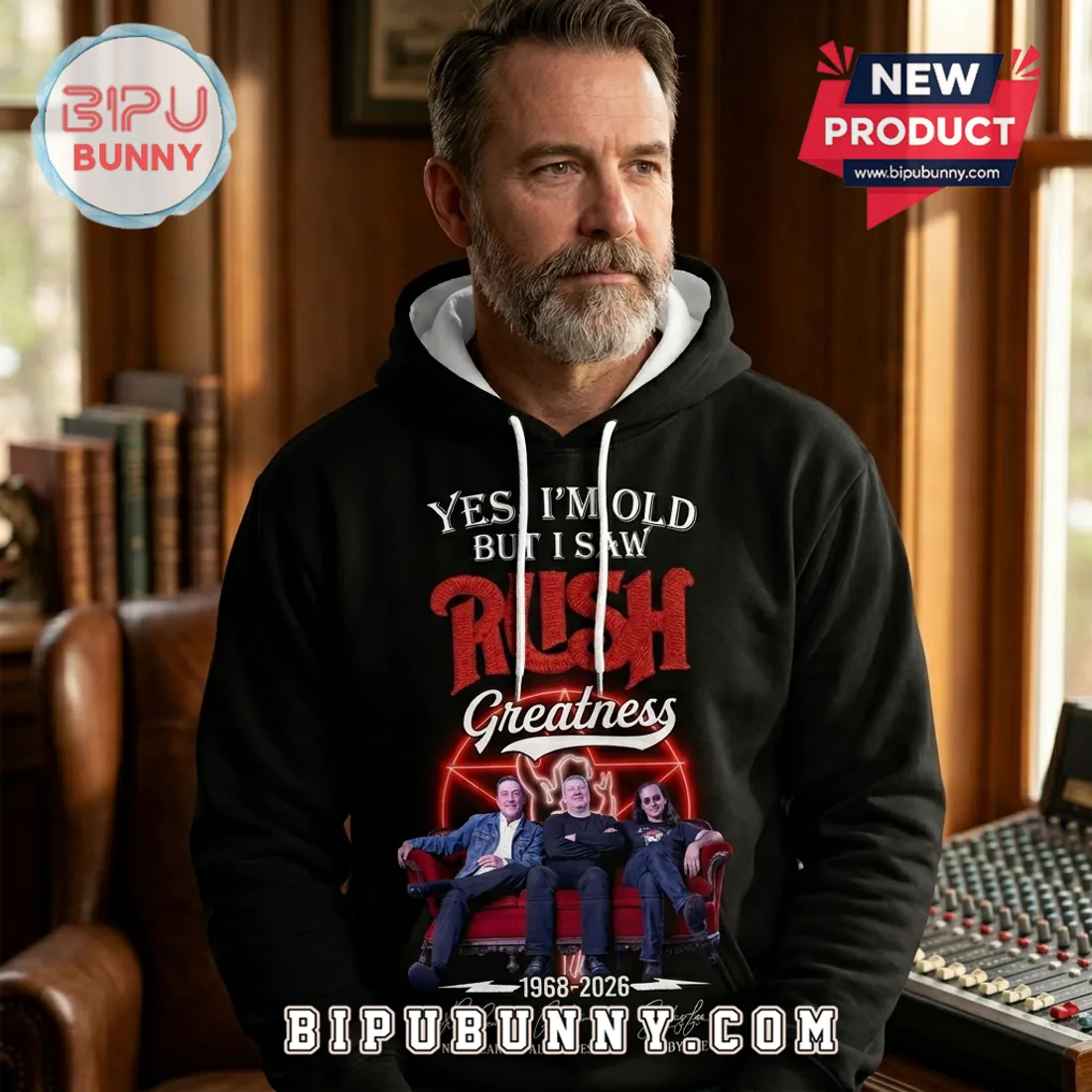 Rush Yes I’m Old But I Saw Greatness 1968-2026 Pullover Hoodie Rush Yes I’m Old But I Saw Greatness 1968-2026 Pullover Hoodie