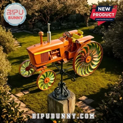 Rustic Farmhouse Tractor Wind Spinner