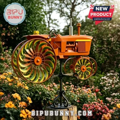 Rustic Farmhouse Tractor Wind Spinner
