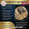 San Antonio Spurs 2026 Western Conference Champions gold championship ring with black stone and diamond accents!