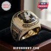 Gold San Antonio Spurs 2026 Western Conference Champions ring with diamond accents and black stone center in display box!