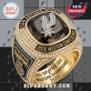 Gold San Antonio Spurs 2026 Western Conference championship ring with diamonds and black accents!