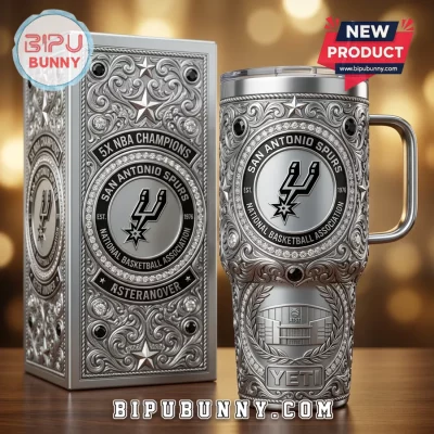 San Antonio Spurs 40oz Stainless Steel Travel Tumbler