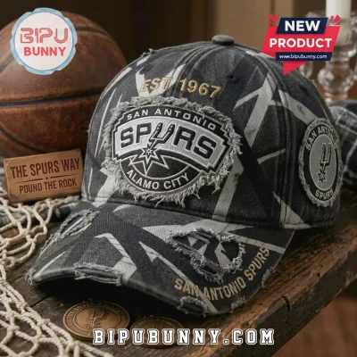 San Antonio Spurs Established 1967 Distressed Baseball Cap