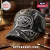 Black white distressed San Antonio Spurs cap! Features 'EST 1967', 'SPURS', 'ALAMO CITY' patches! Vintage fan hat!