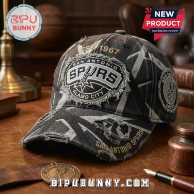 San Antonio Spurs Established 1967 Distressed Baseball Cap