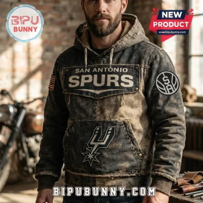 San Antonio Spurs Vintage Distressed Hoodie