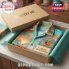 Scooby-Doo tropical beach button-up shirt featuring Mystery Machine van and Scooby wearing sunglasses in gift box!