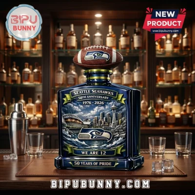 Seattle Seahawks 50th Anniversary 1976-2026 Whiskey Decanter