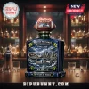 Seattle Seahawks 50th anniversary liquor bottle with football topper featuring Seattle skyline and team logo text!