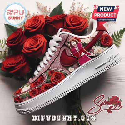 Selena Quintanilla Red Rose Custom Nike Air Force 1 Sneakers