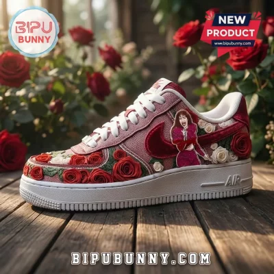 Selena Quintanilla Red Rose Custom Nike Air Force 1 Sneakers