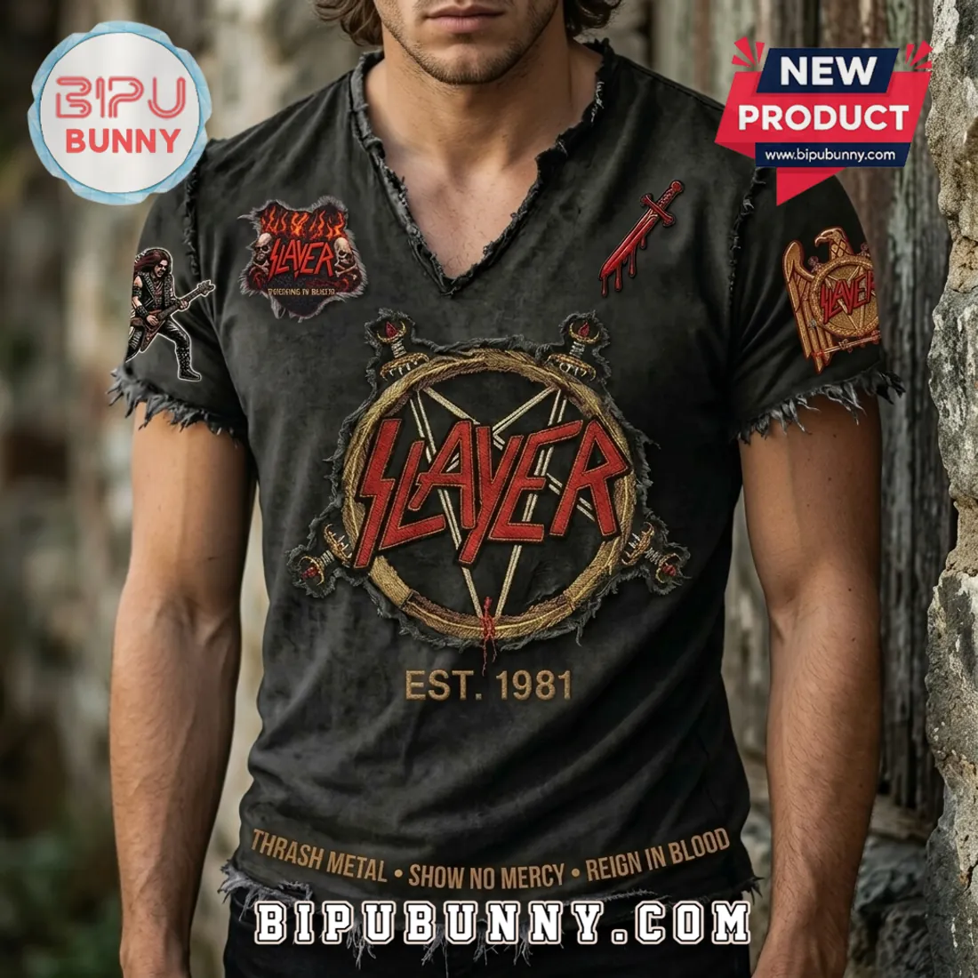 Slayer Band EST 1981 Limited Edition Distressed Shirt Slayer Band EST 1981 Limited Edition Distressed Shirt