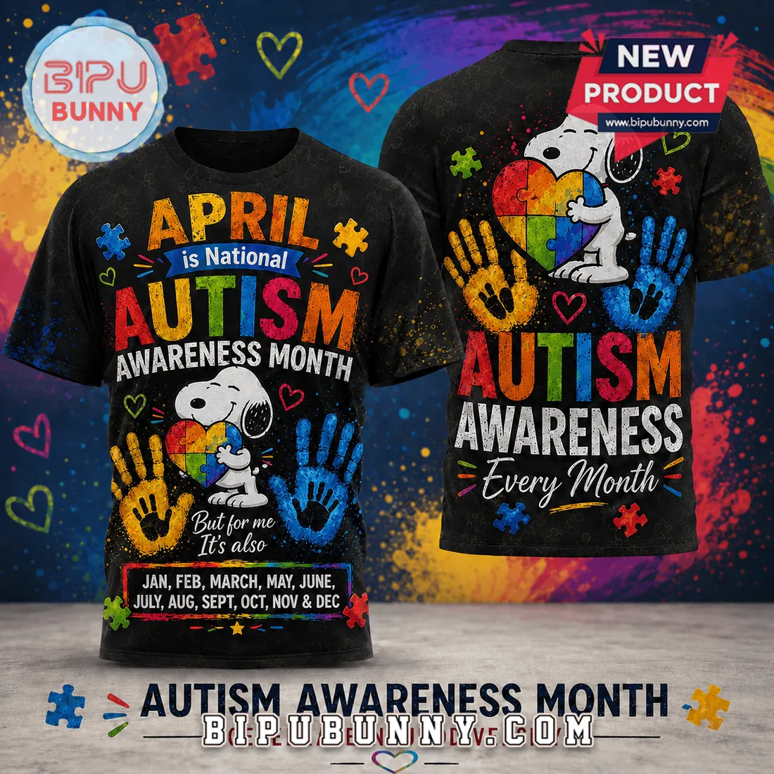 Snoopy Autism Awareness Month Limited Edition Shirt Snoopy Autism Awareness Month Limited Edition Shirt