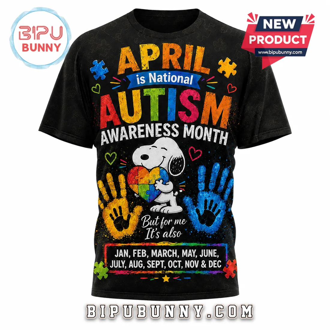 Snoopy Autism Awareness Month Limited Edition Shirt Snoopy Autism Awareness Month Limited Edition Shirt