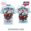 Snoopy Flying Ace 41st anniversary t-shirt with red biplane graphic on light blue sky background!