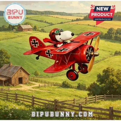 Snoopy Red Baron Biplane Vintage WWI Aviation Outdoor Garden Wind Spinner