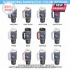Star Trek 60 Years of Exploration travel tumbler with 12 handle color options and space galaxy graphic design!