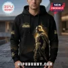 Black hoodie with metallic gold Darth Vader graphic and Star Wars Celebration 2027 text in a space themed design!