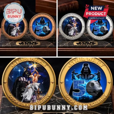 Star Wars 50th Anniversary Darth Vader Death Star Commemorative Coin