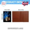 Star Wars movie poster passport holder, dark blue and black design featuring Darth Vader, Luke, Leia, Han Solo, Chewbacca, R2-D2, C-3PO!