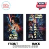 Retro Star Wars 50th Anniversary bi-fold wallet with classic movie poster art, iconic characters, text 'THANK YOU FOR THE MEMORIES'!