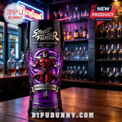 Street Fighter M. Bison 40th Anniversary Collectible Beer Glass