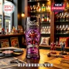 Purple Street Fighter 40th anniversary beer glass with M Bison graphic and Power Is Everything text!