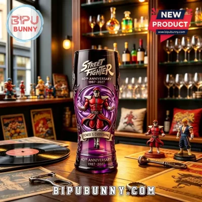 Street Fighter M. Bison 40th Anniversary Collectible Beer Glass