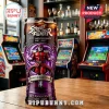 Street Fighter 40th anniversary glass featuring M Bison in red and purple retro arcade gaming style!