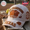Distressed white baseball cap with orange SEC CHAMPIONS, Texas Longhorn, SOFTBALL, SEC, and TEXAS text!
